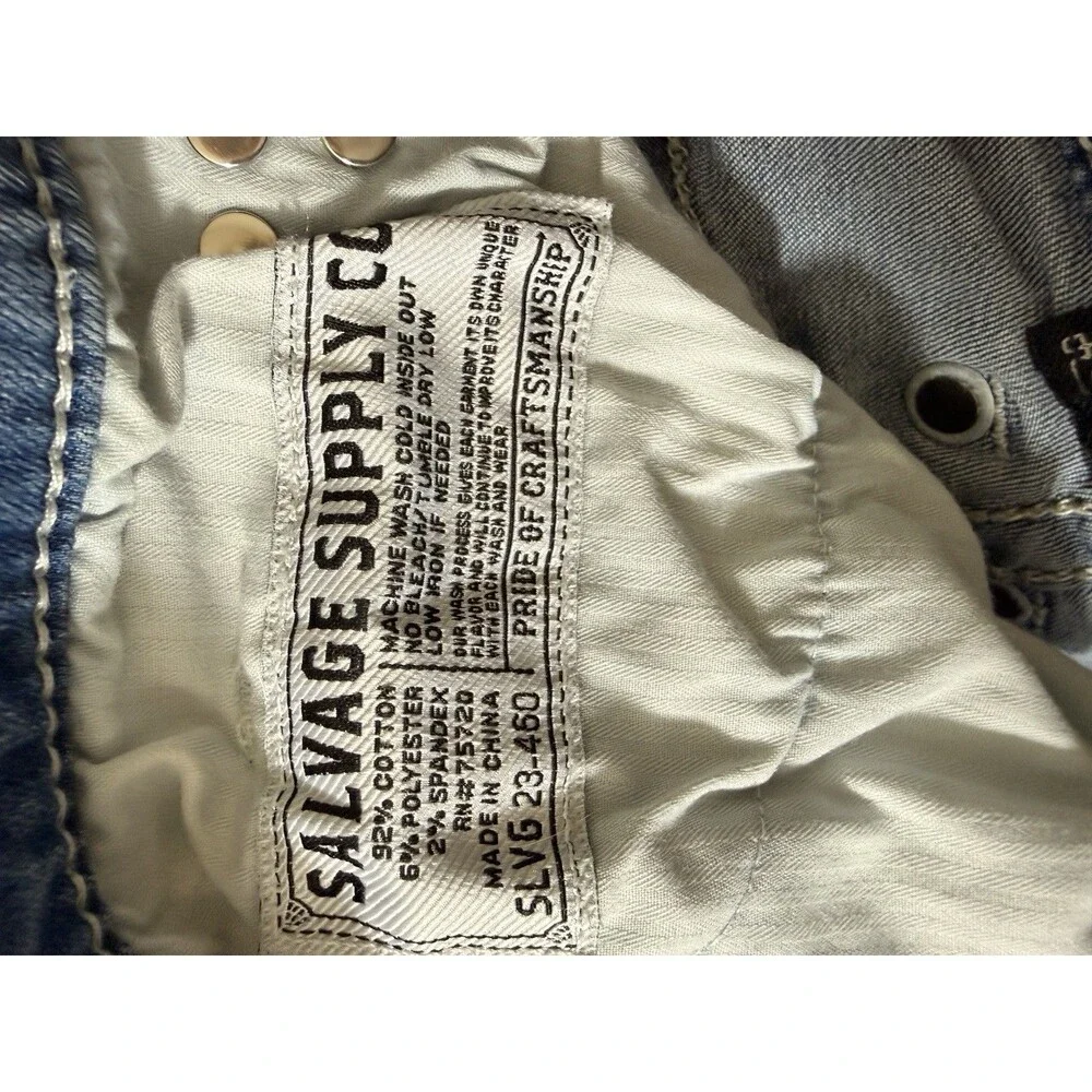 Salvage SLVG Buckle Havoc Straight Slim Fit Jeans Mens Sz 34S (Actual 32x29)